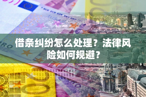济南借条纠纷怎么处理？法律风险如何规避？