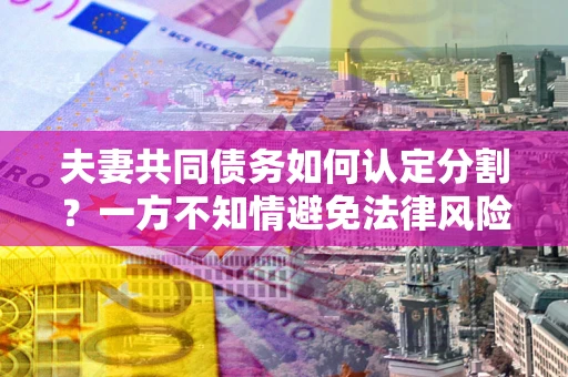济南夫妻共同债务如何认定分割？一方不知情避免法律风险必看！